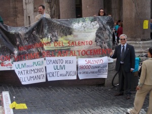 Manifestazione a Roma contro le modifiche alla legge regionale n.14 del 2007